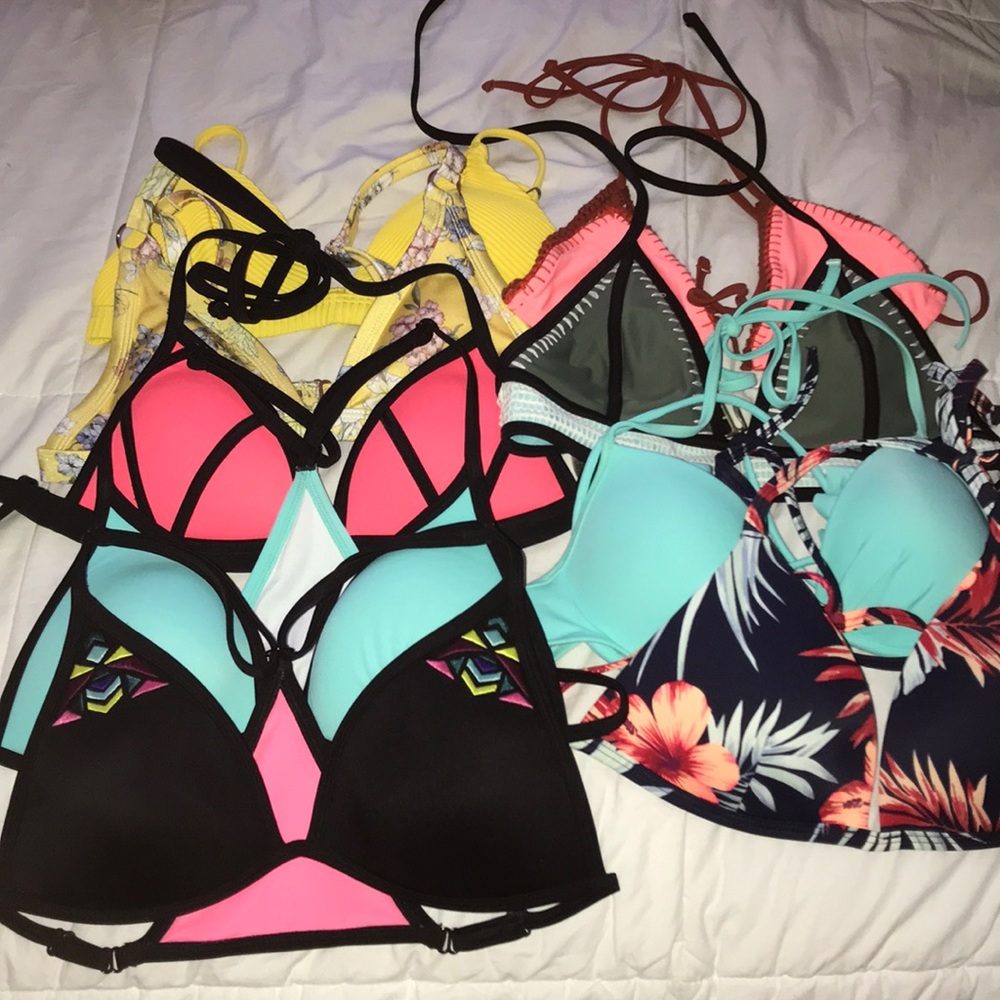 Assorted bathing suit tops